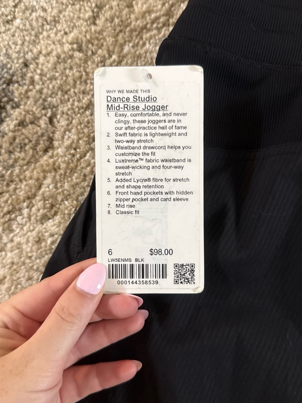 lululemon athletica Dance Studio Mid-Rise Jogger - Black